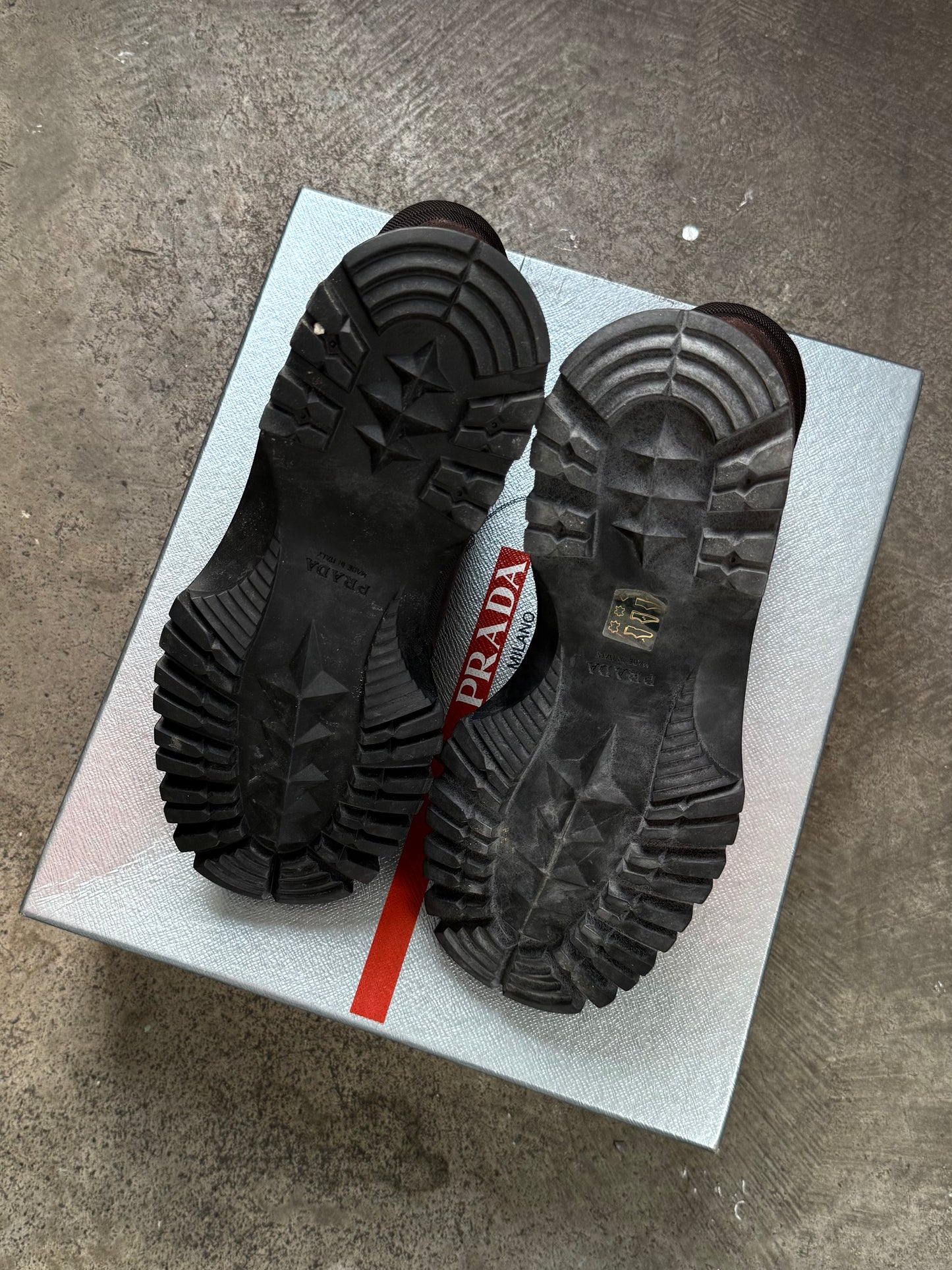 2009 Prada Leather Hiking Boots