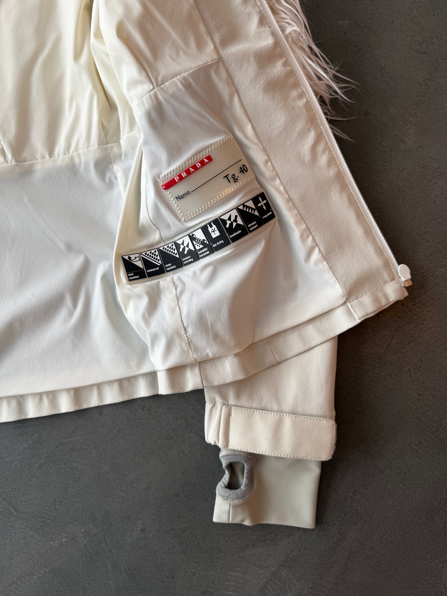 2011 Prada Linea Rossa Faux Fur Ski Jacket