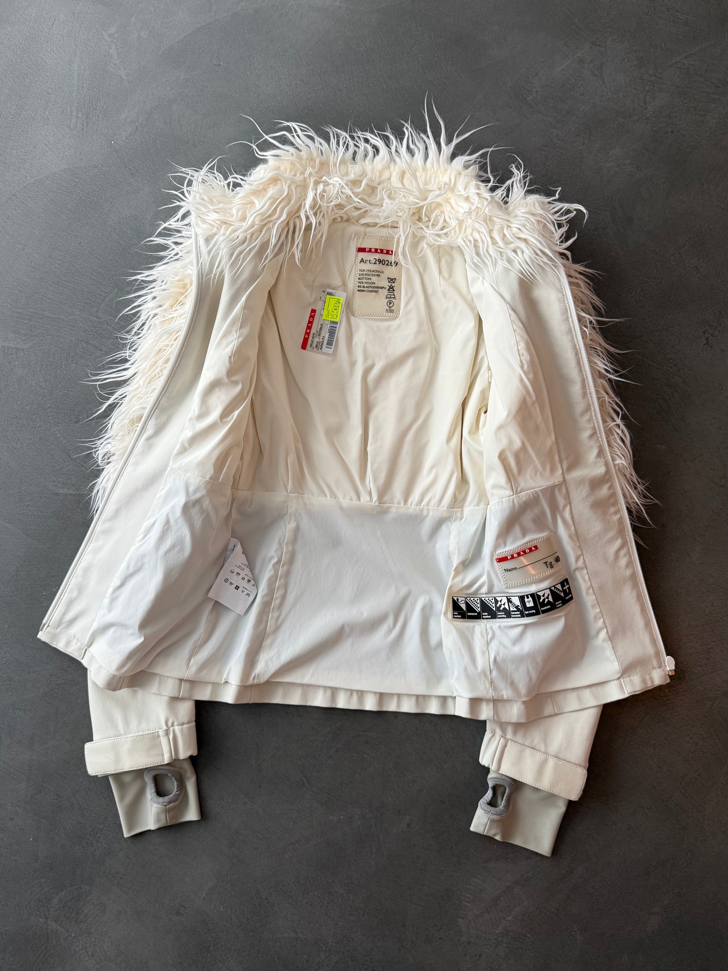 2011 Prada Linea Rossa Faux Fur Ski Jacket