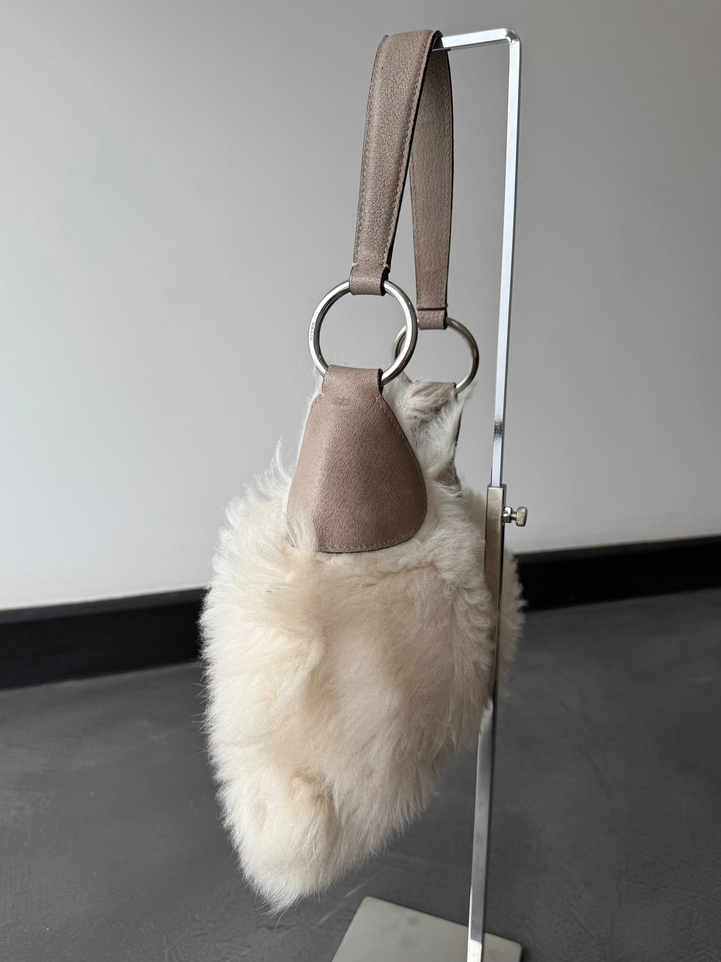 Prada Shearling Shoulder Bag
