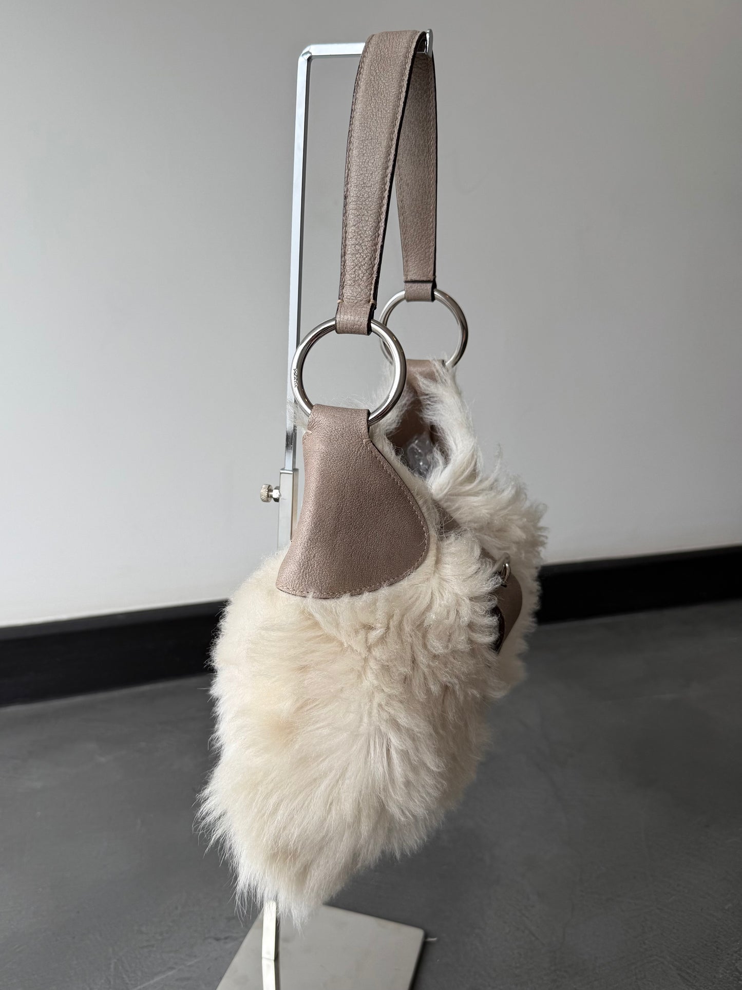 Prada Shearling Shoulder Bag