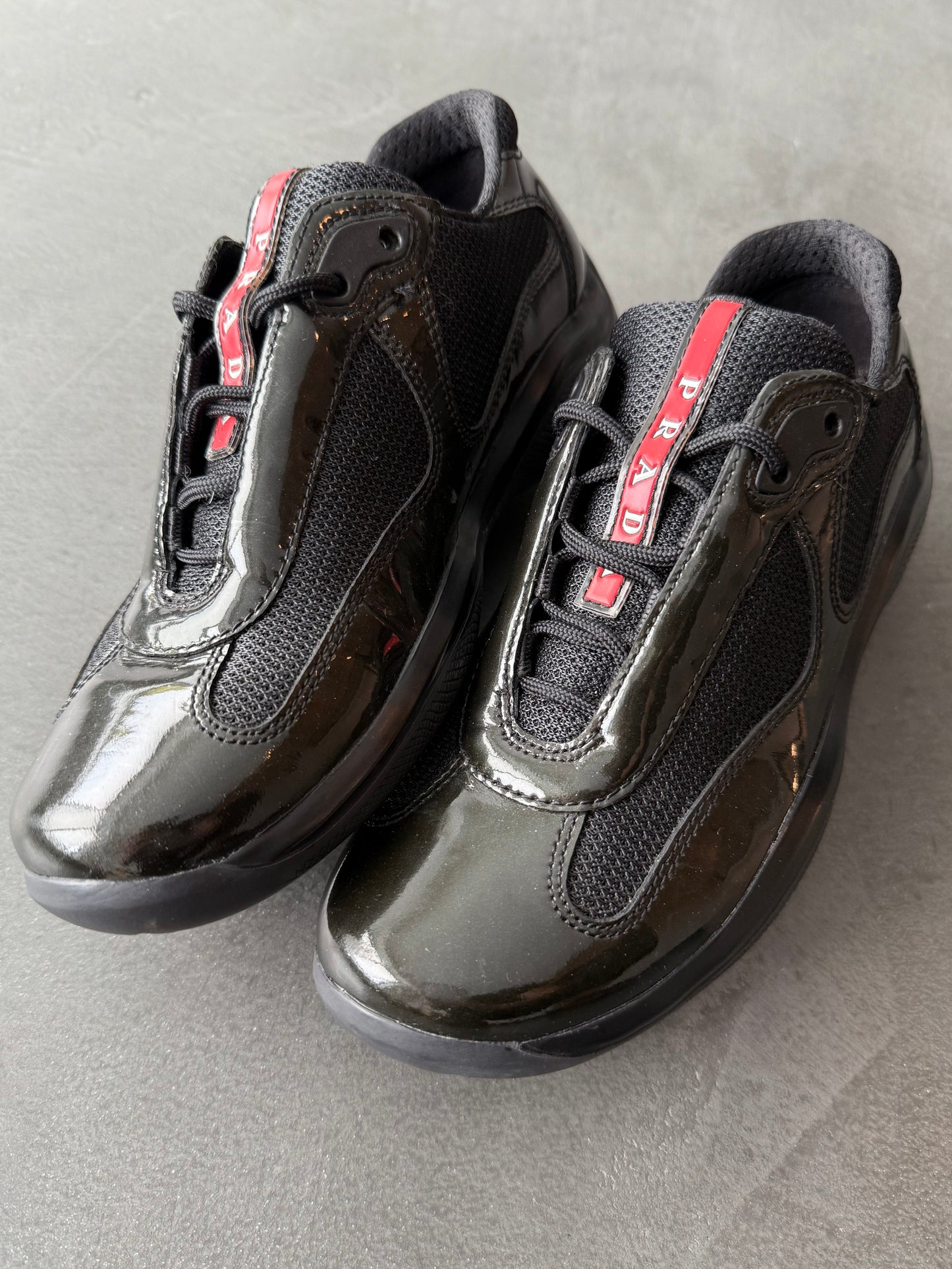 Prada Americas Cup Patent Trainers