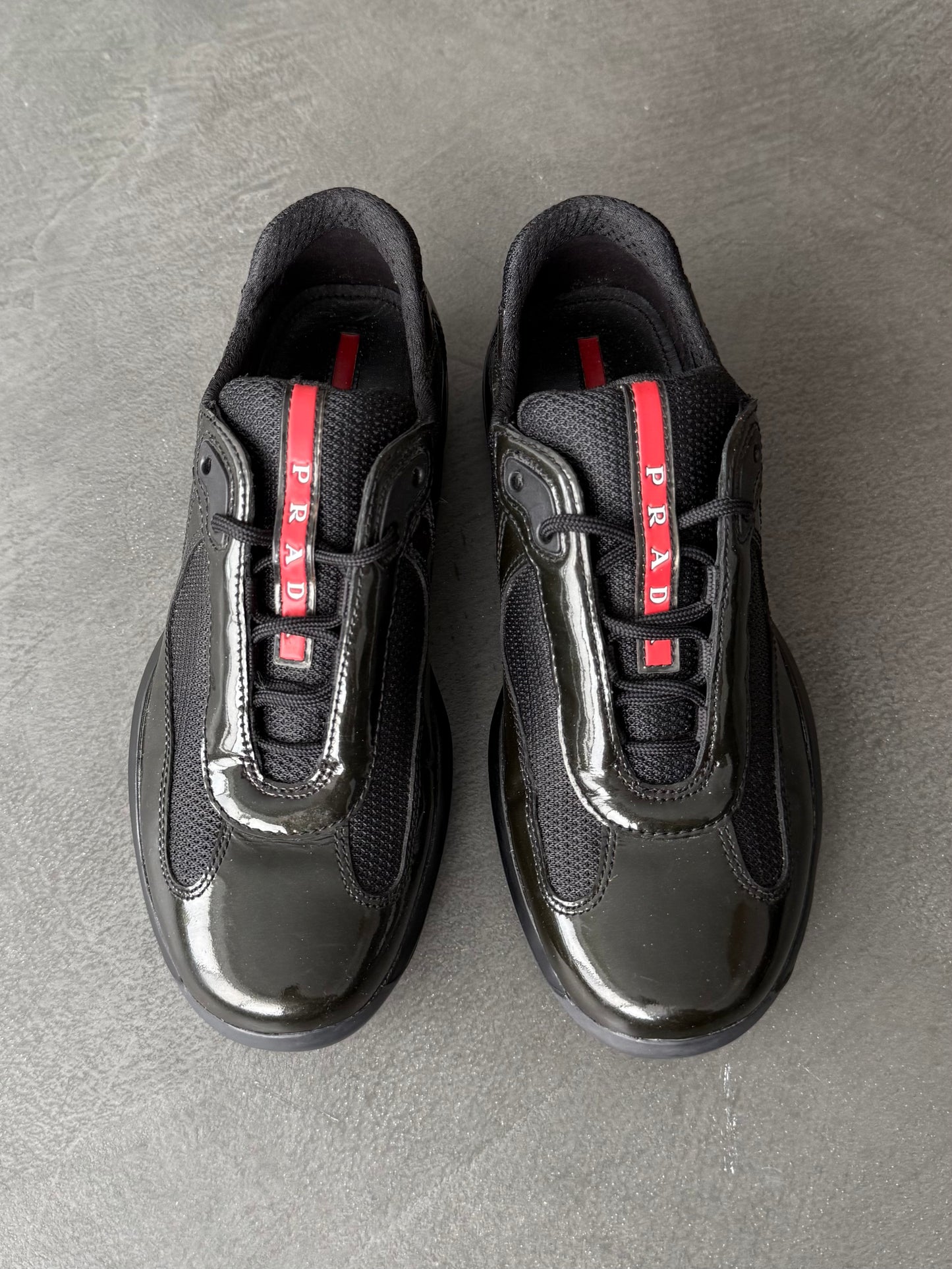Prada Americas Cup Patent Trainers