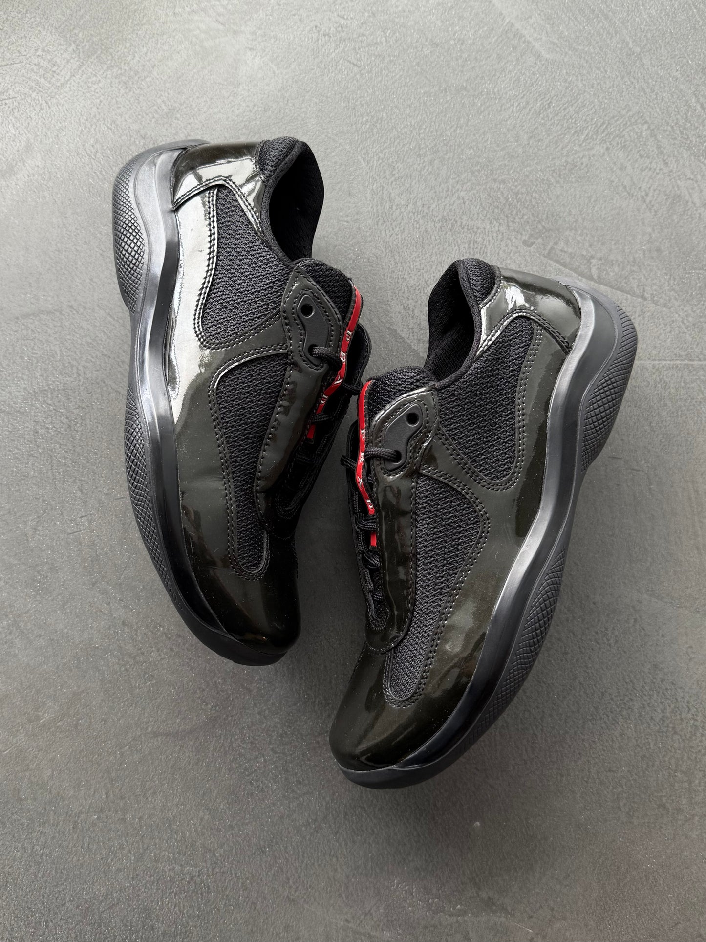 Prada Americas Cup Patent Trainers