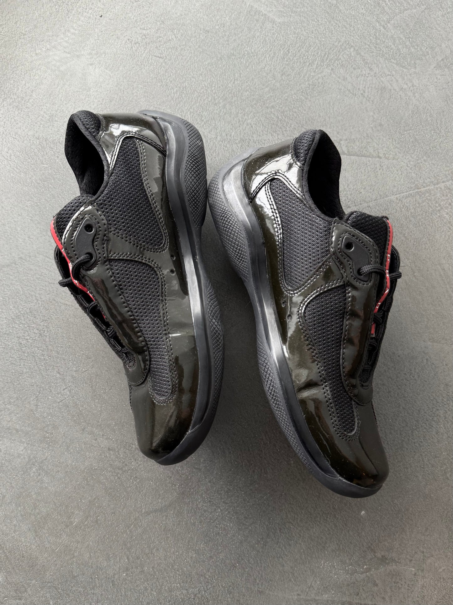 Prada Americas Cup Patent Trainers