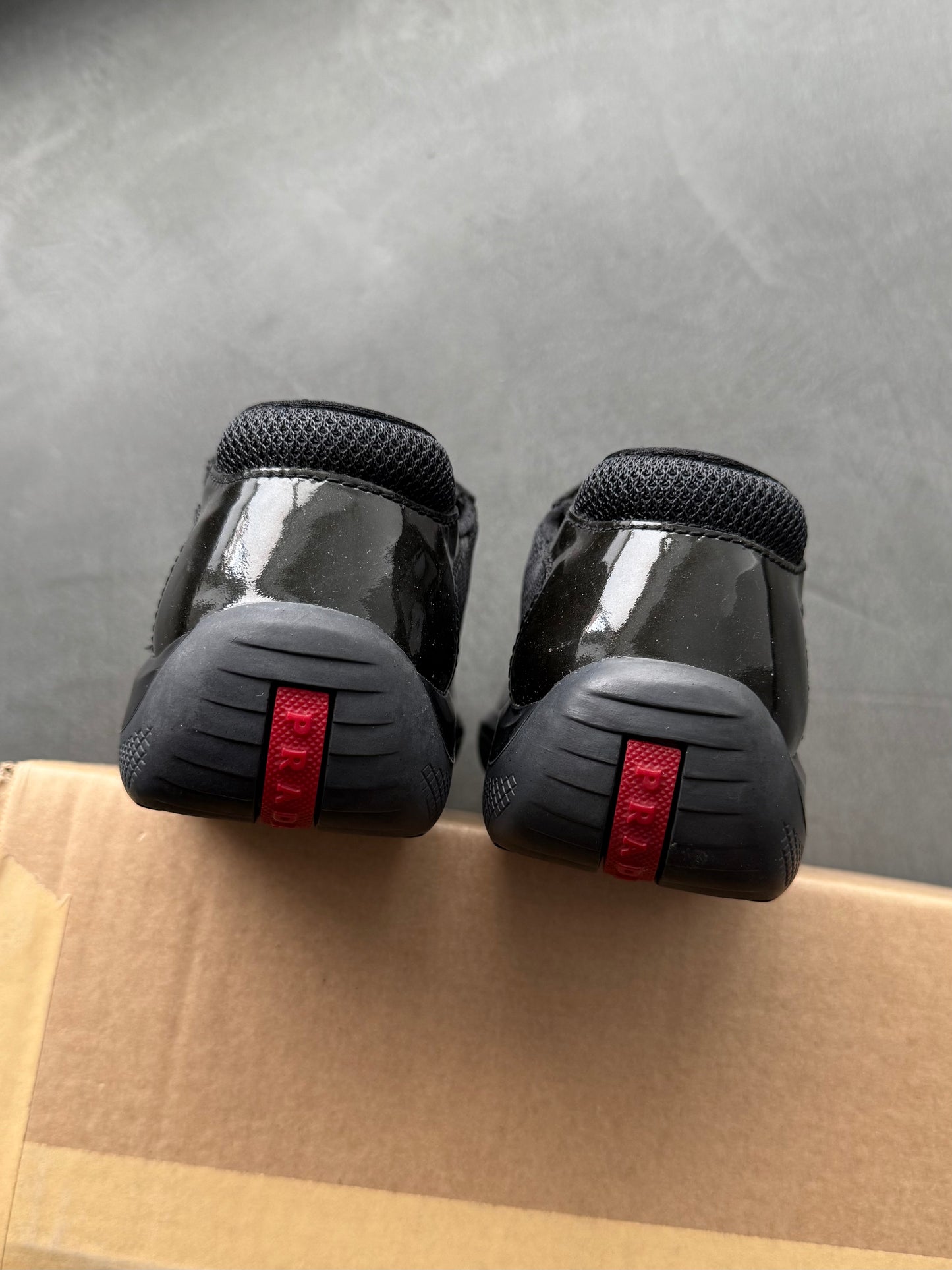 Prada Americas Cup Patent Trainers