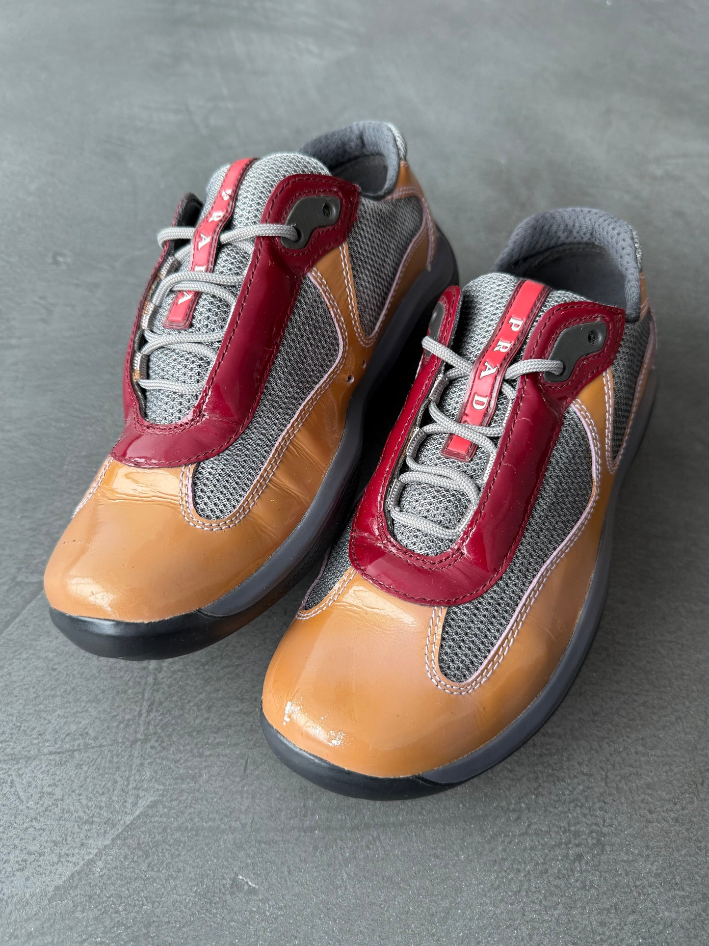 Prada Americas Cup Patent Trainers