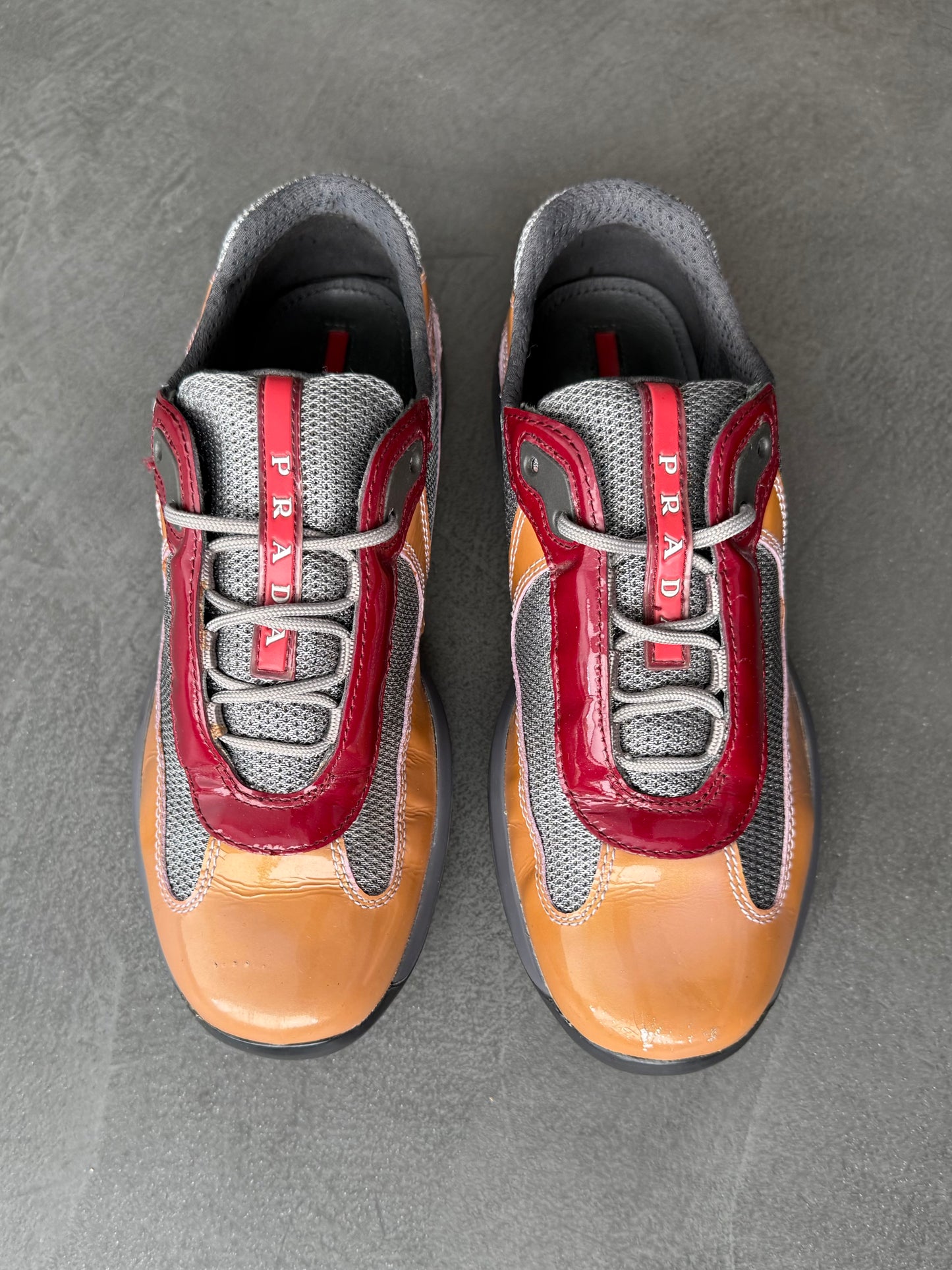 Prada Americas Cup Patent Trainers