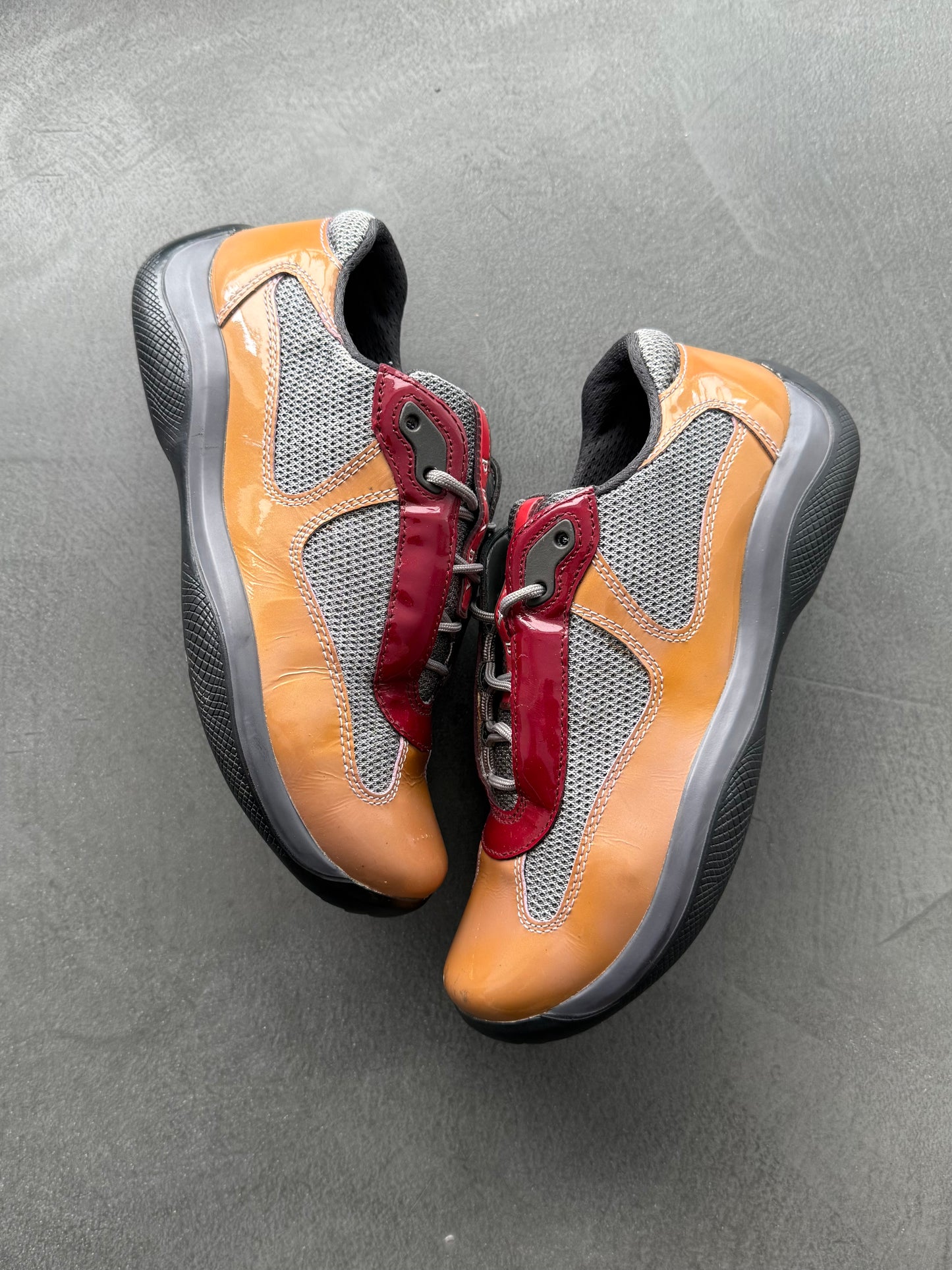 Prada Americas Cup Patent Trainers