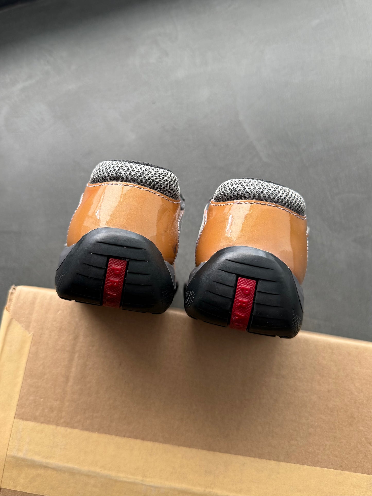 Prada Americas Cup Patent Trainers