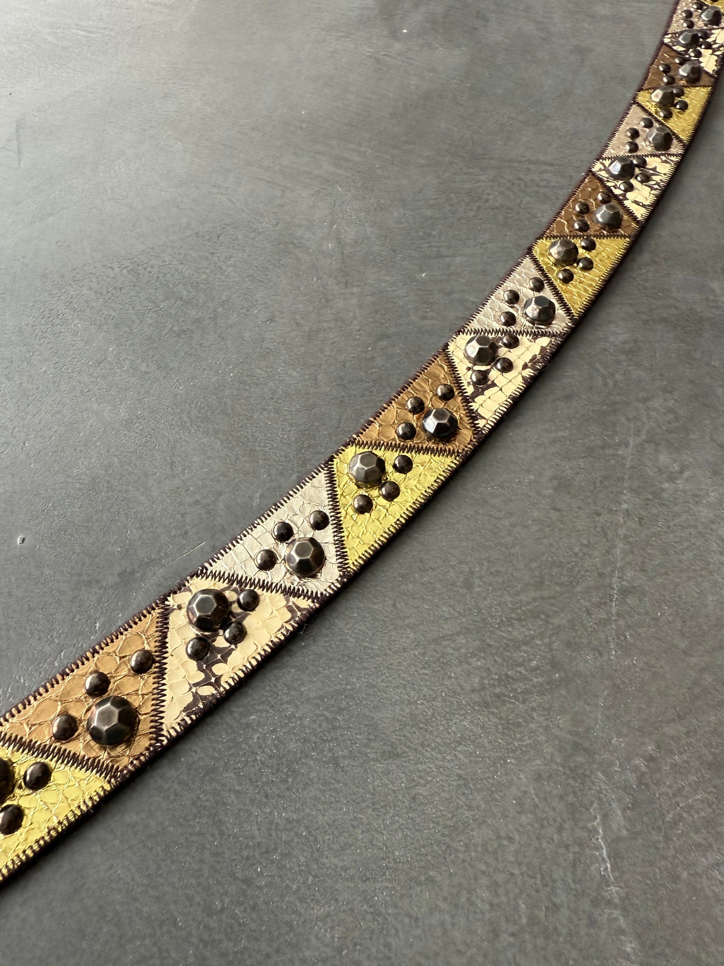 Miu Miu Studded Snakeskin Belt