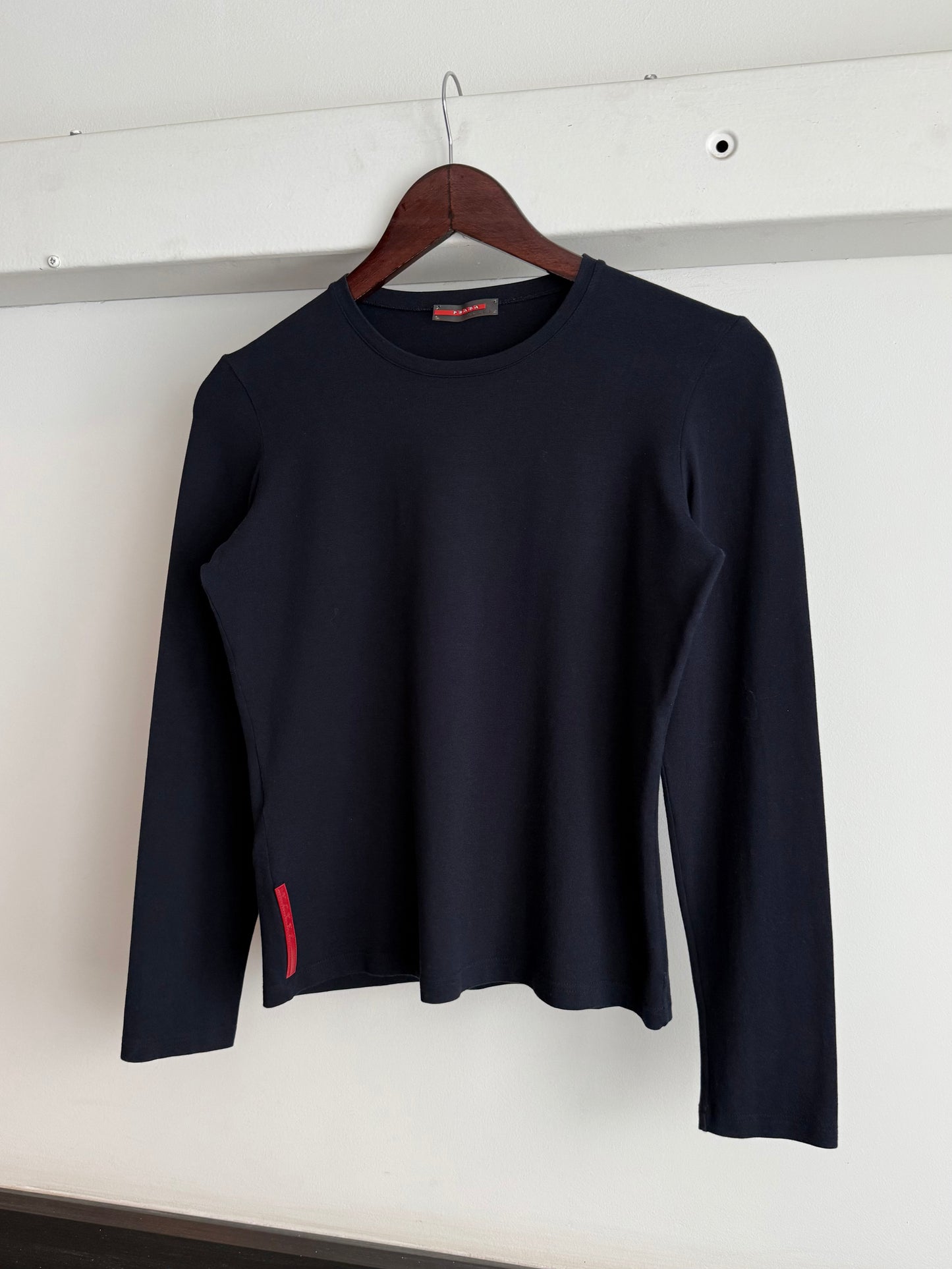 Prada Sport Stretch Nylon Longsleeve Top