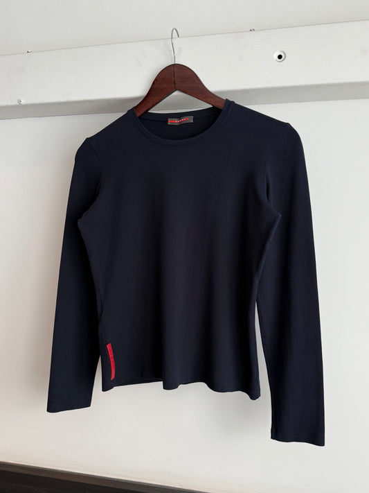 Prada Sport Stretch Nylon Longsleeve Top