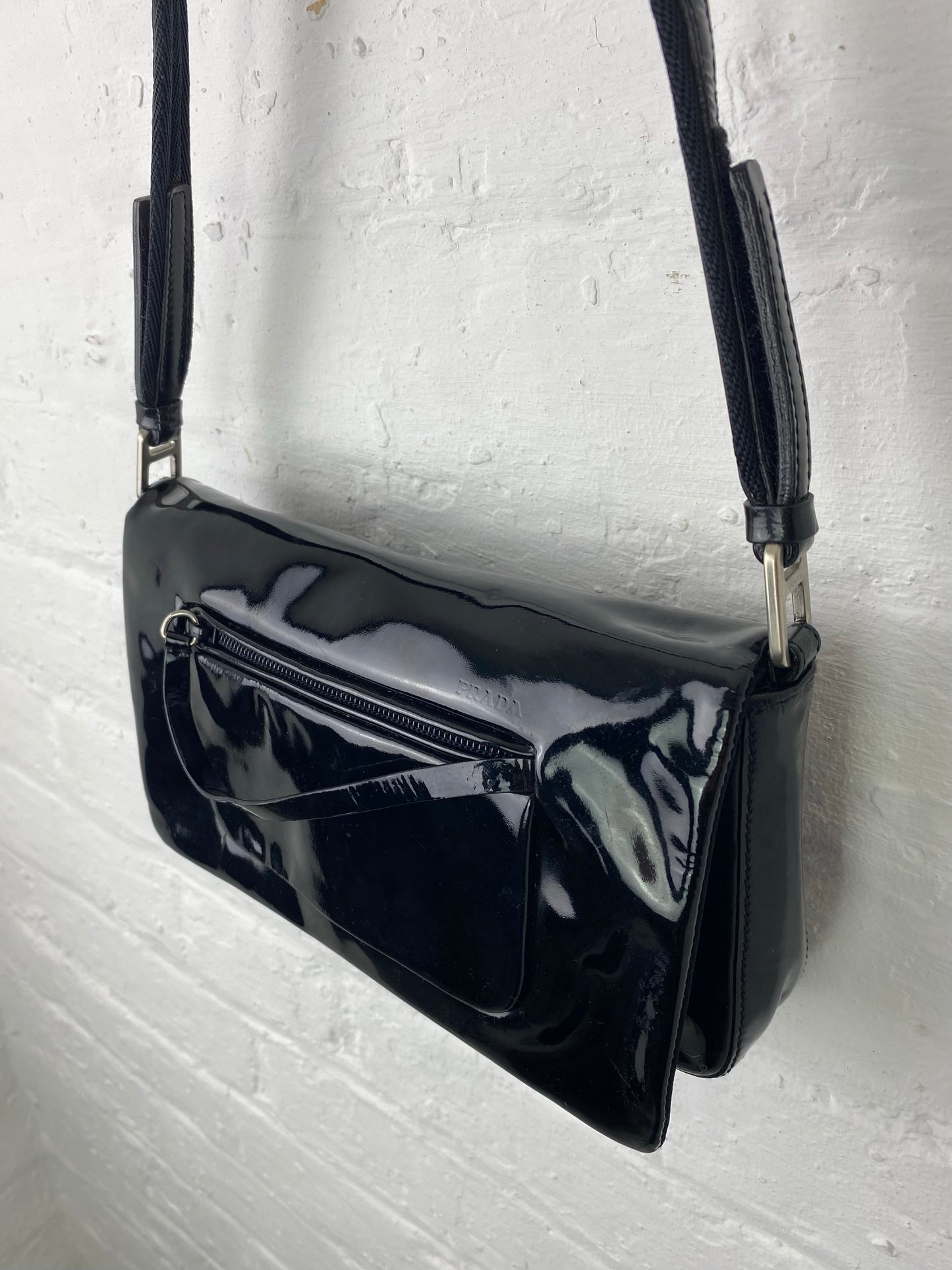 FW 99 Prada Patent Leather Handbag