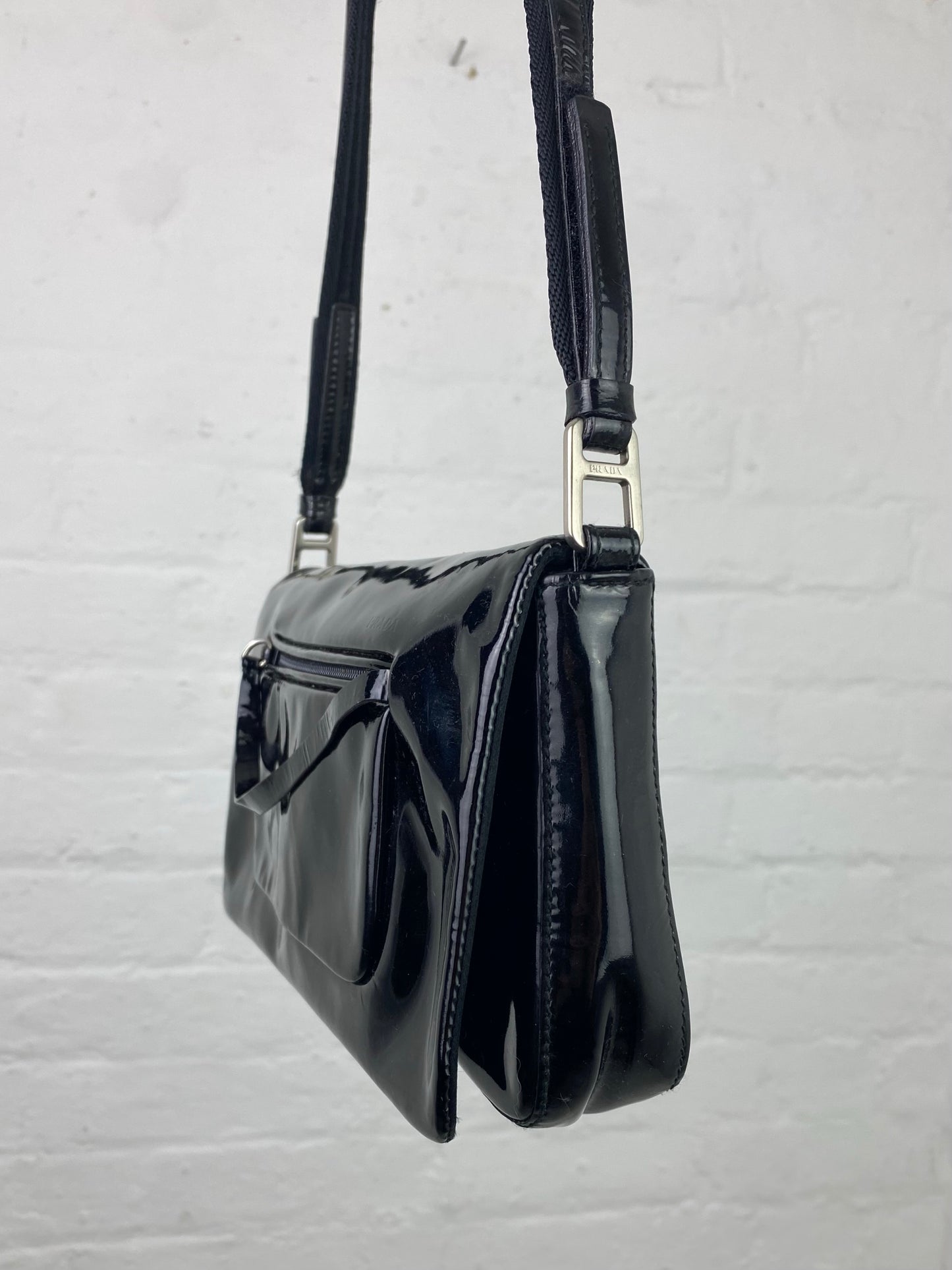 FW 99 Prada Patent Leather Handbag