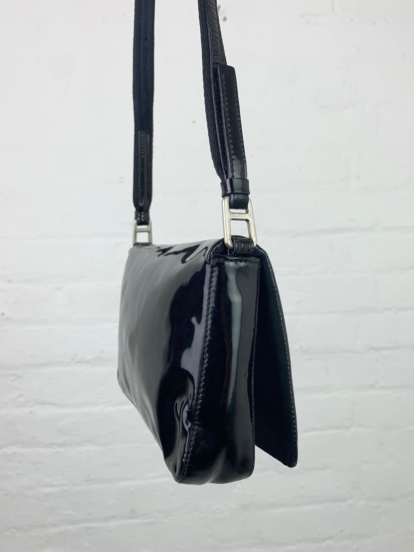 FW 99 Prada Patent Leather Handbag