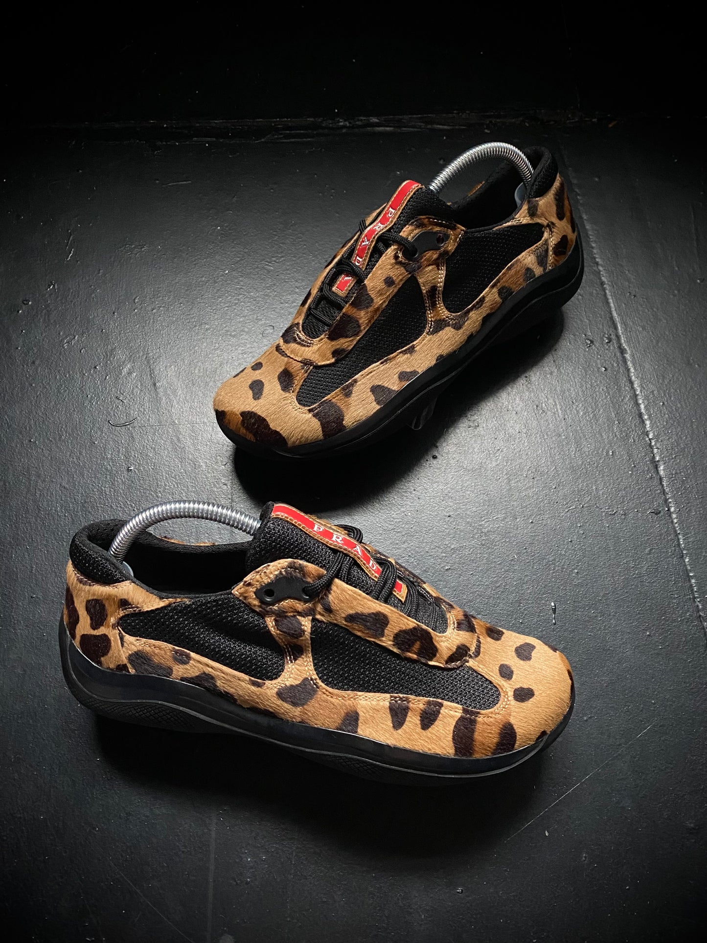 2008 Prada Americas Cup Leopard Pony Hair Trainers