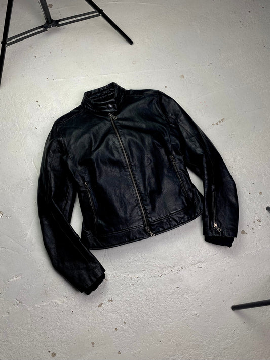 SS 01 Prada Sport Leather Moto Jacket